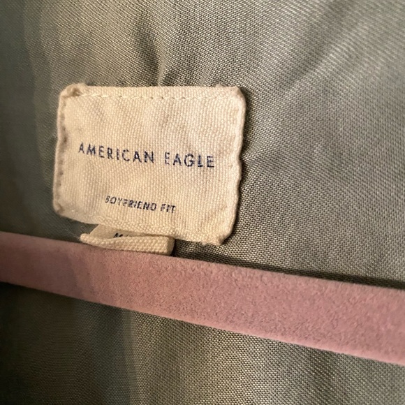 AE Olive Green Button-Up Shirt - Picture 6 of 6